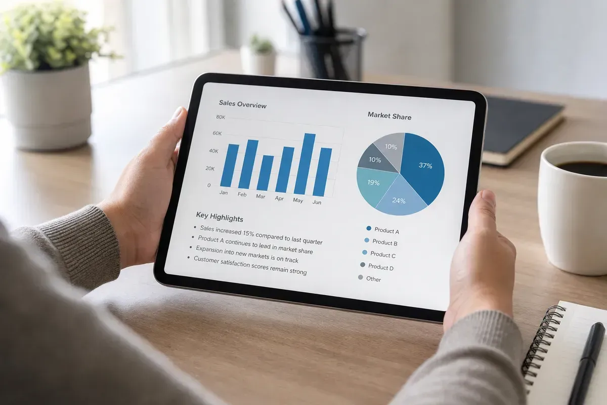 Tablet mit strukturierten Listen zur Fahrererfassung
